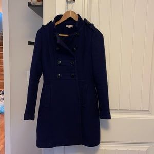 Liquid Navy Coat